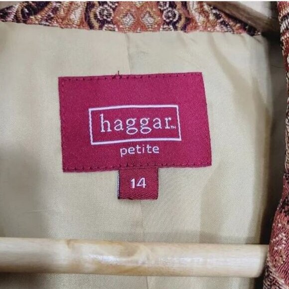 Vintage BOHO Haggar Tapestry blazer Paisley Button up Jacquard Blazer Jacket - Picture 8 of 16